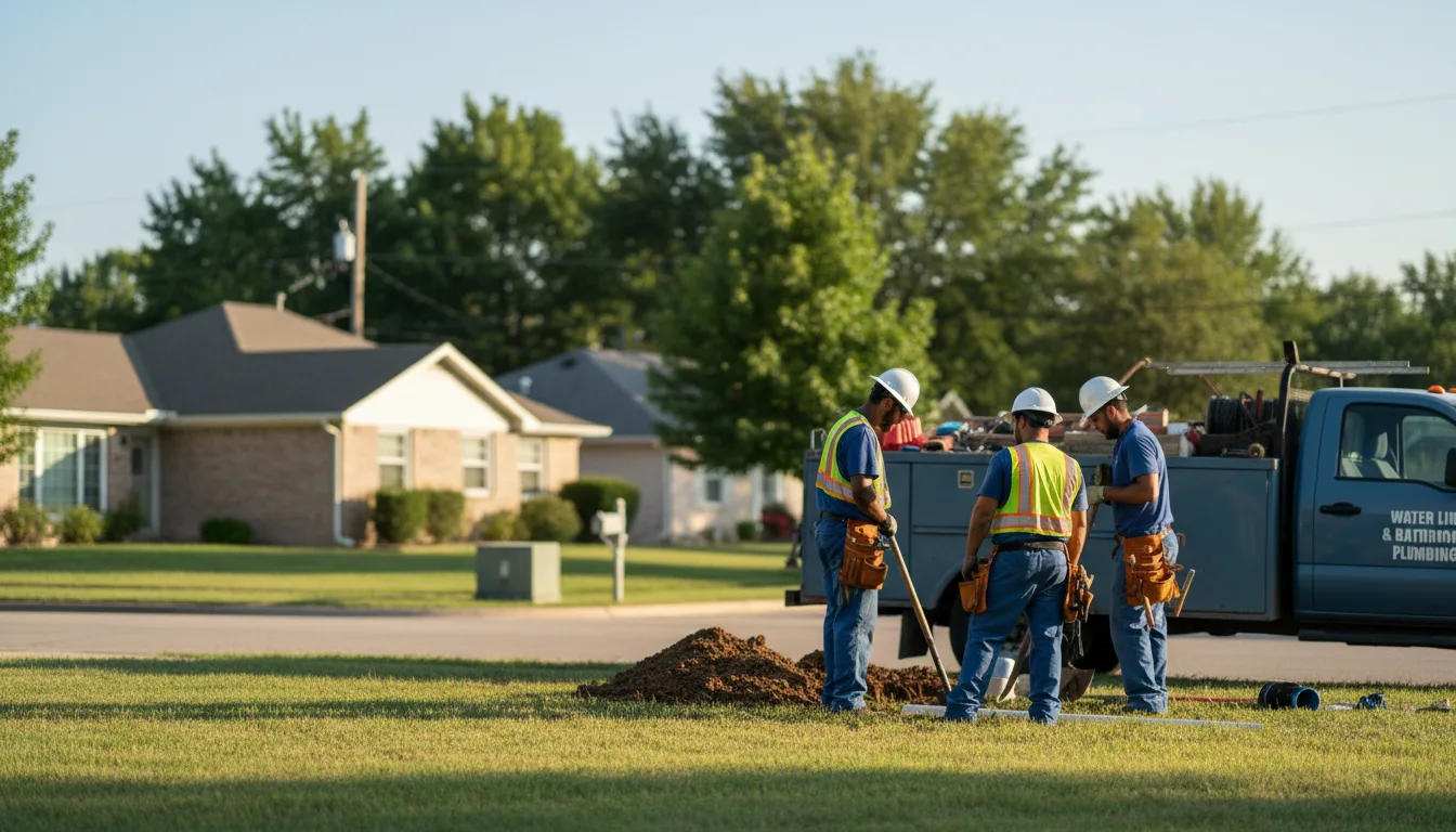 Residential water line and bathroom plumbing service in Pitcher, NY